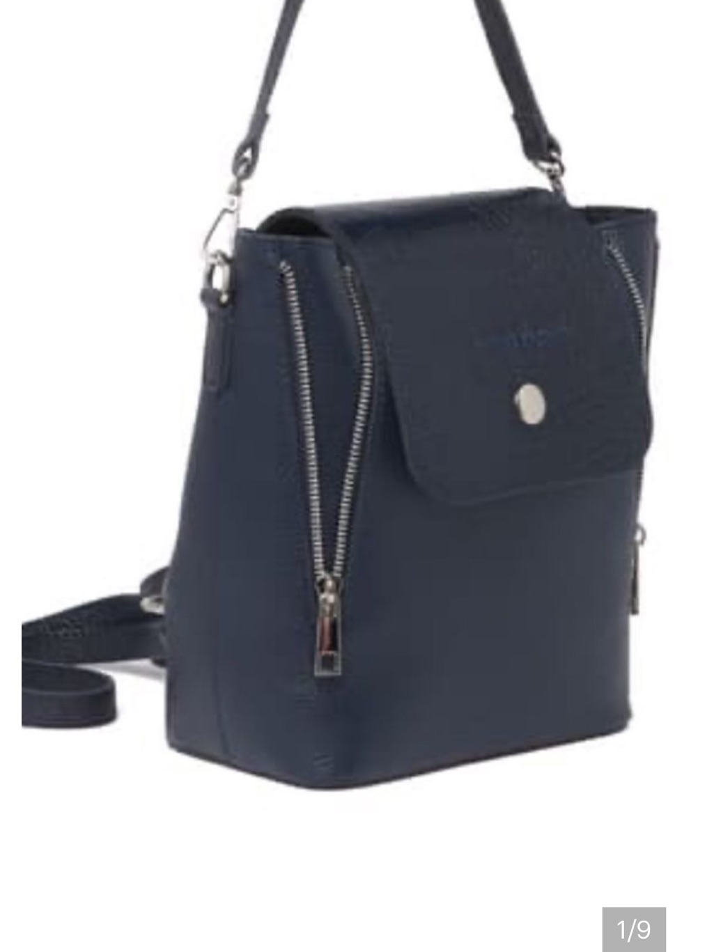 Christian Laurierlou Navy Convertible Backpack Convertible Adjustable Straps